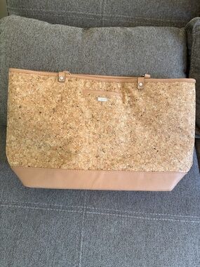thirty-one Cork Front Tote with Tan Trim